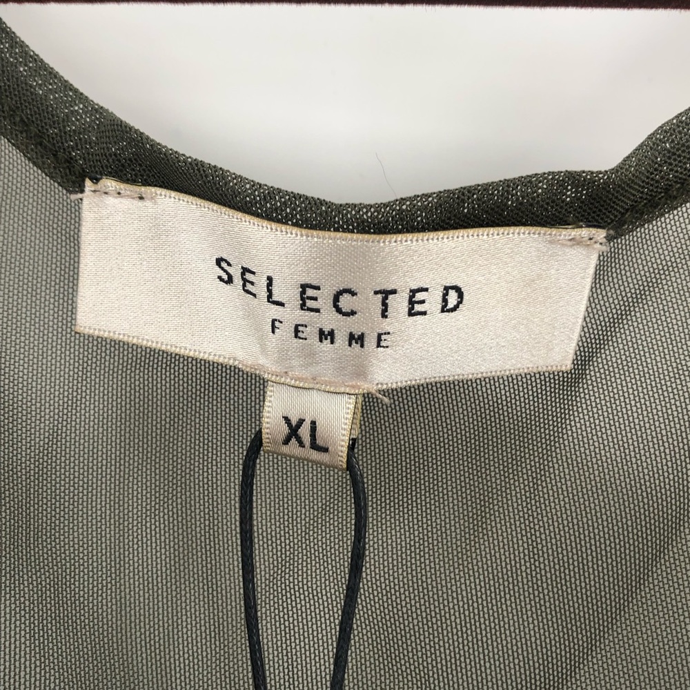 Selected Femme Sfeden Green Layered Midi Dress NWT - Picture 5 of 6